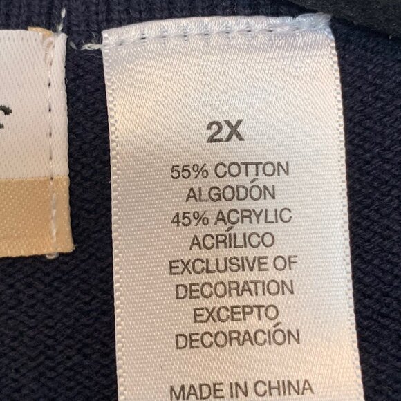 ALFRED DUNNER SCOOP NECK 3/4 SLEEVE SWEATER SIZE 2X - Picture 3 of 4